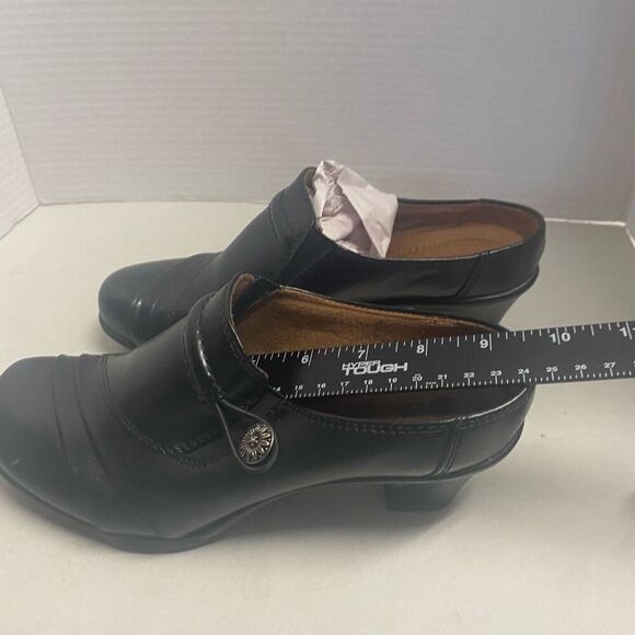 EARTH SPIRIT CLASSICS Elaine Women’s Black Mules Size 7 Leather Slip On SEE DESC - Picture 7 of 15